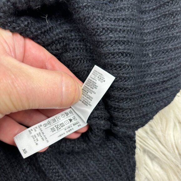 American Apparel Mock Neck Cropped Pullover Fisherman Sweater - Picture 5 of 6